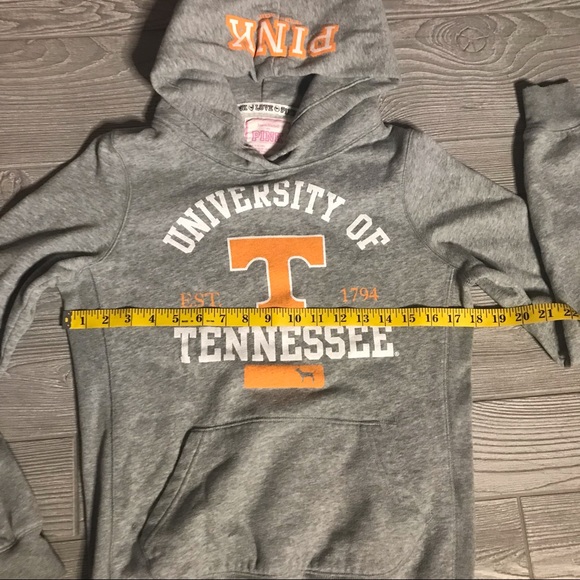 PINK VICTORIA SECRET University of Tennessee Grey White and Orange Hoodie - Picture 9 of 10